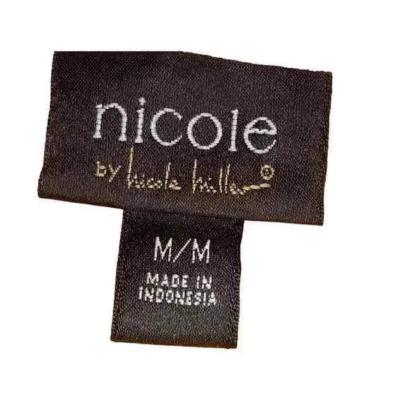 Nicole Miller Womens Top Yellow Short Sleeve Blouse Drawstring Neckline Size M - Picture 9 of 10